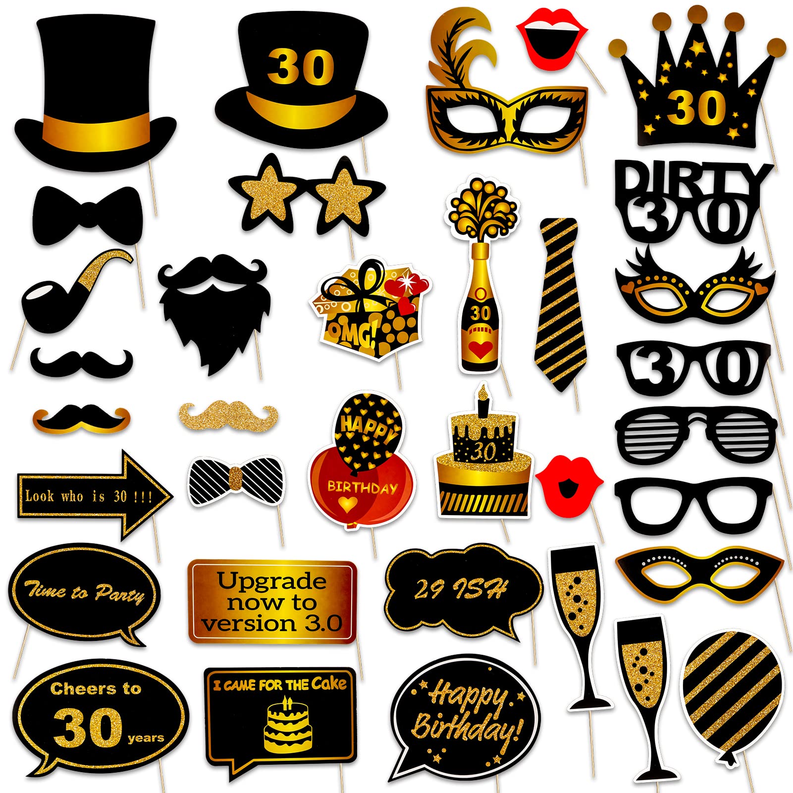 Clipart Library Custom Chic Happy Birthday - Pink, Black and Gold ...