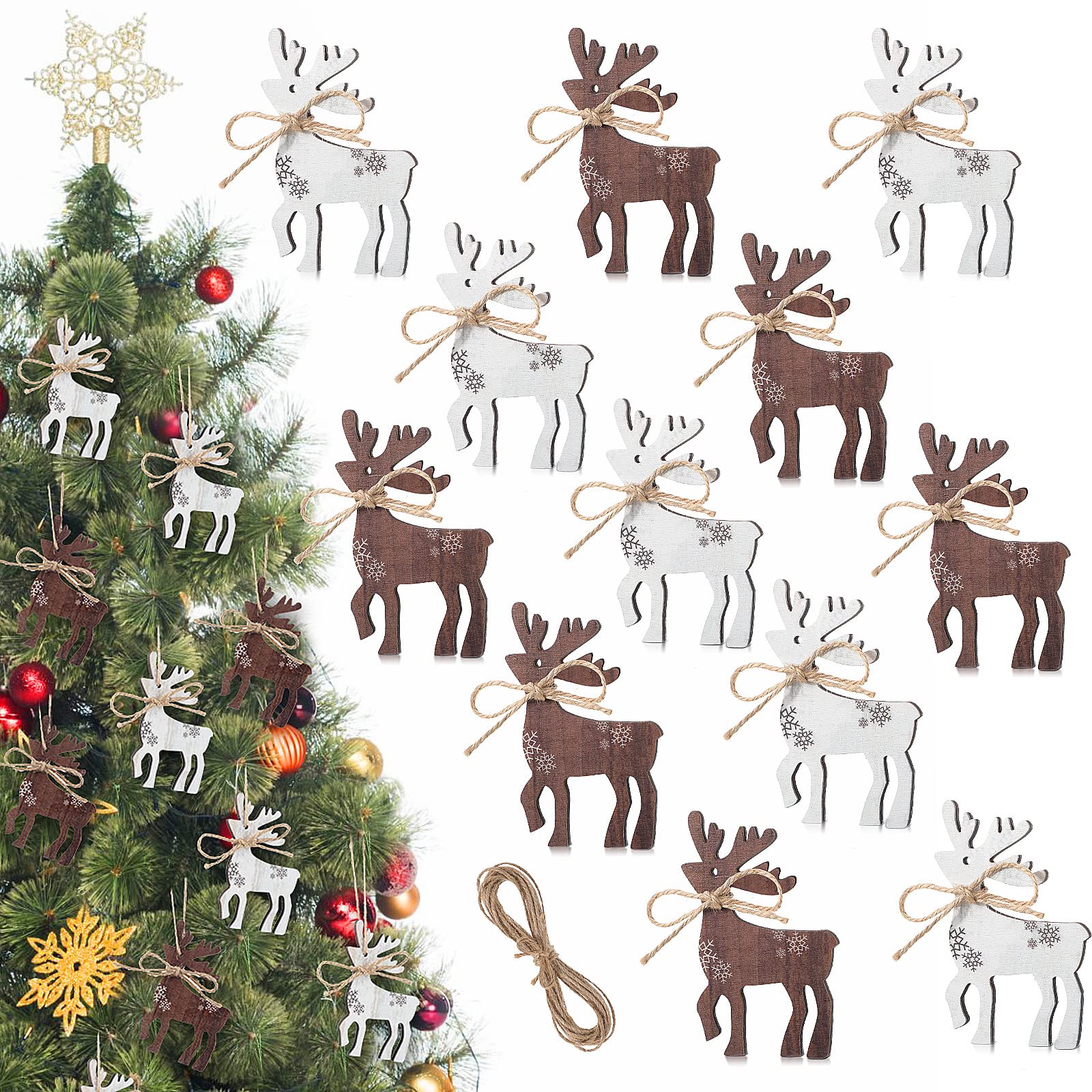 rustic reindeers - Clip Art Library