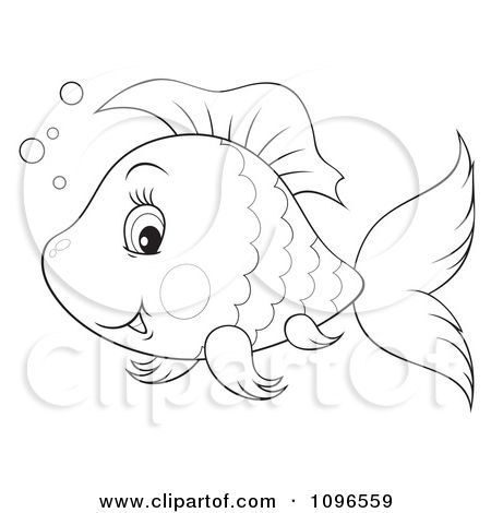 Free Printable Cartoon Fish Coloring Page for Kids