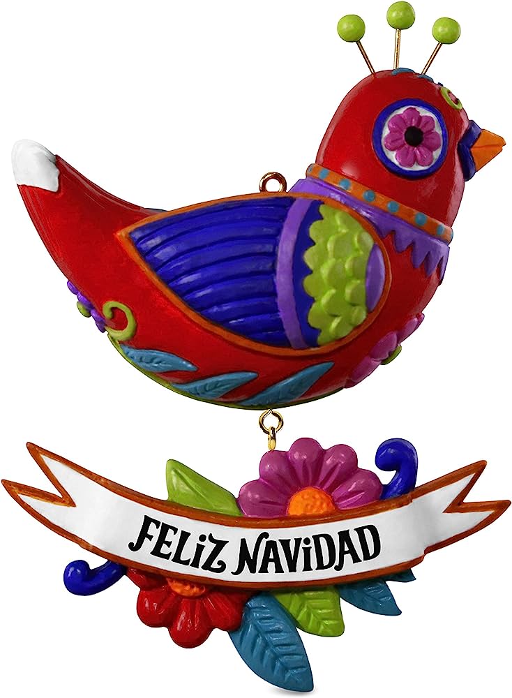 Festive Feliz Navidad Bird Ornament - Traditional Mexican Christmas Decor