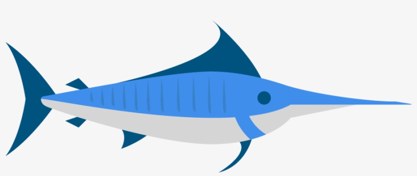 Swordfish Clipart | Blue marlin, Fish drawings, Fish silhouette - Clip ...