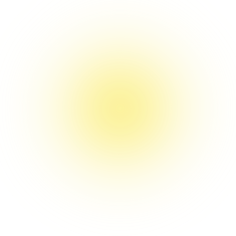 A bright yellow circular graphic with concentric rings and a thin white-red border, evoking sunburst or lens flare effects.