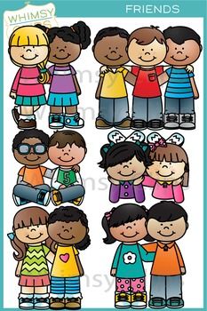 Diverse group of cartoon children holding hands and smiling, representing friendship and inclusion.