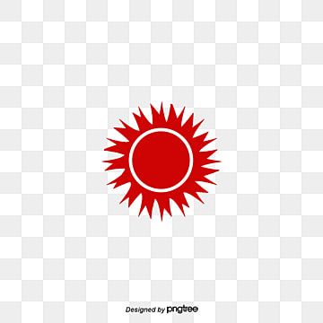 Sunburst Logo - Vibrant Red Graphic for Branding and Design