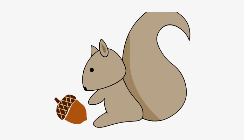 Cute Squirrel and Acorn Illustration - Free Clipart for Educational and Design Use