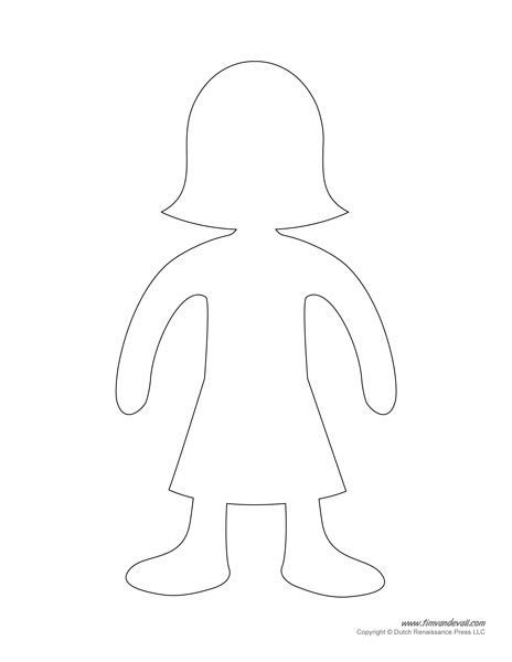 Danielle M - Printable Body Paper Doll Clipart - Free Transparent - Clip  Art Library