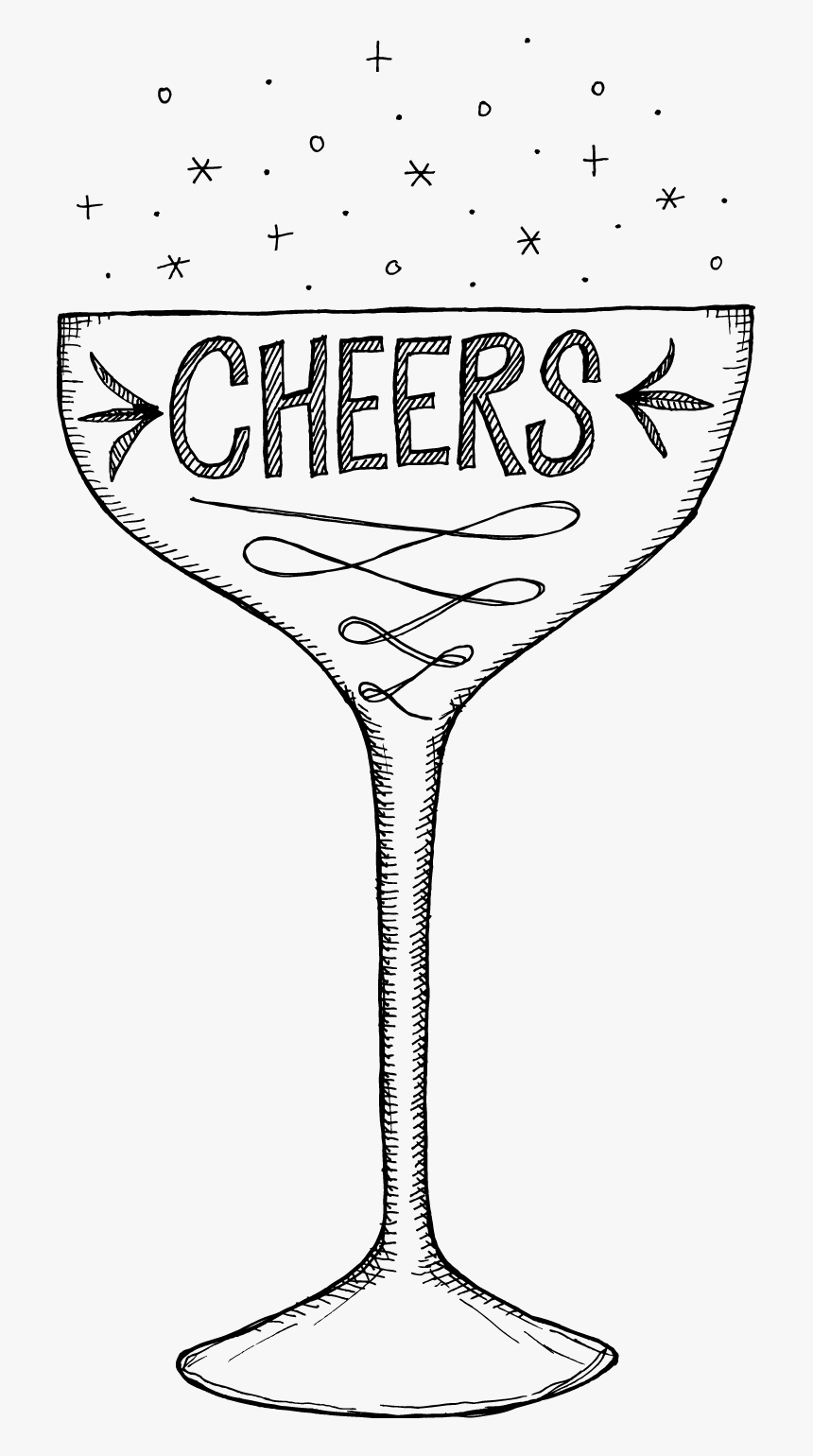 Wine Glasses Cheers Clipart Transparent PNG Hd, Cheers Text With - Clip ...