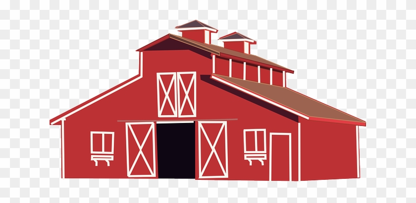 Classic Red Barn Illustration - Farmhouse & Agricultural Design Resource
