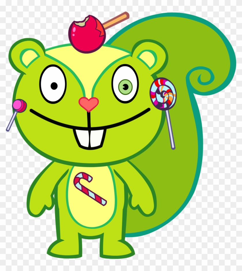 Candy Squirrel Cartoon Character - Fun & Sweet Illustration