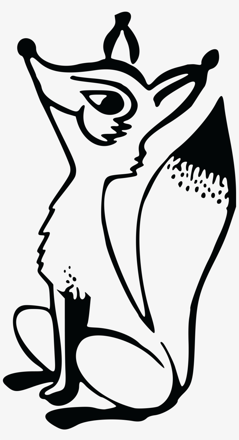 Free Fox Black And White, Download Free Fox Black And White Png Images 