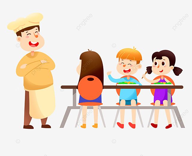 Children Eating At The Canteen Child Classroom Black Photo Background And  Picture For Free Download - Pngtree