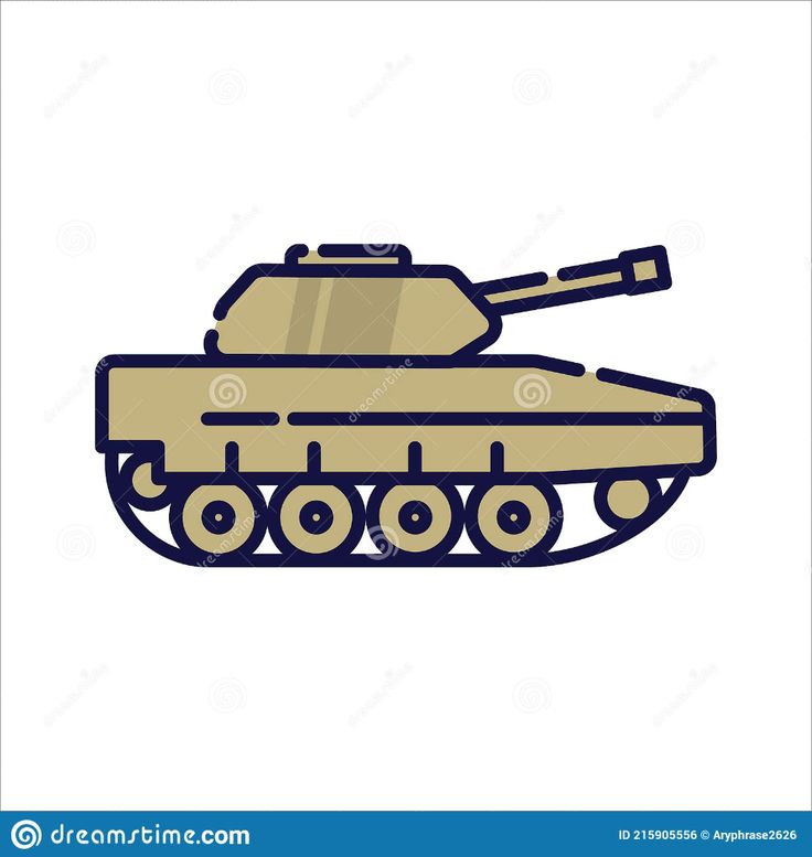 Military War Tank Icon Clipart, Black White Army Warfare Tank
