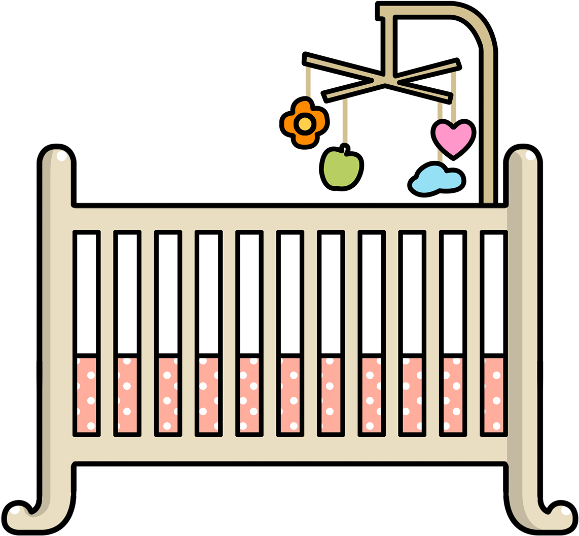 Baby in a Crib Collection Digital Clip Art for Scrapbooking Card Making ...