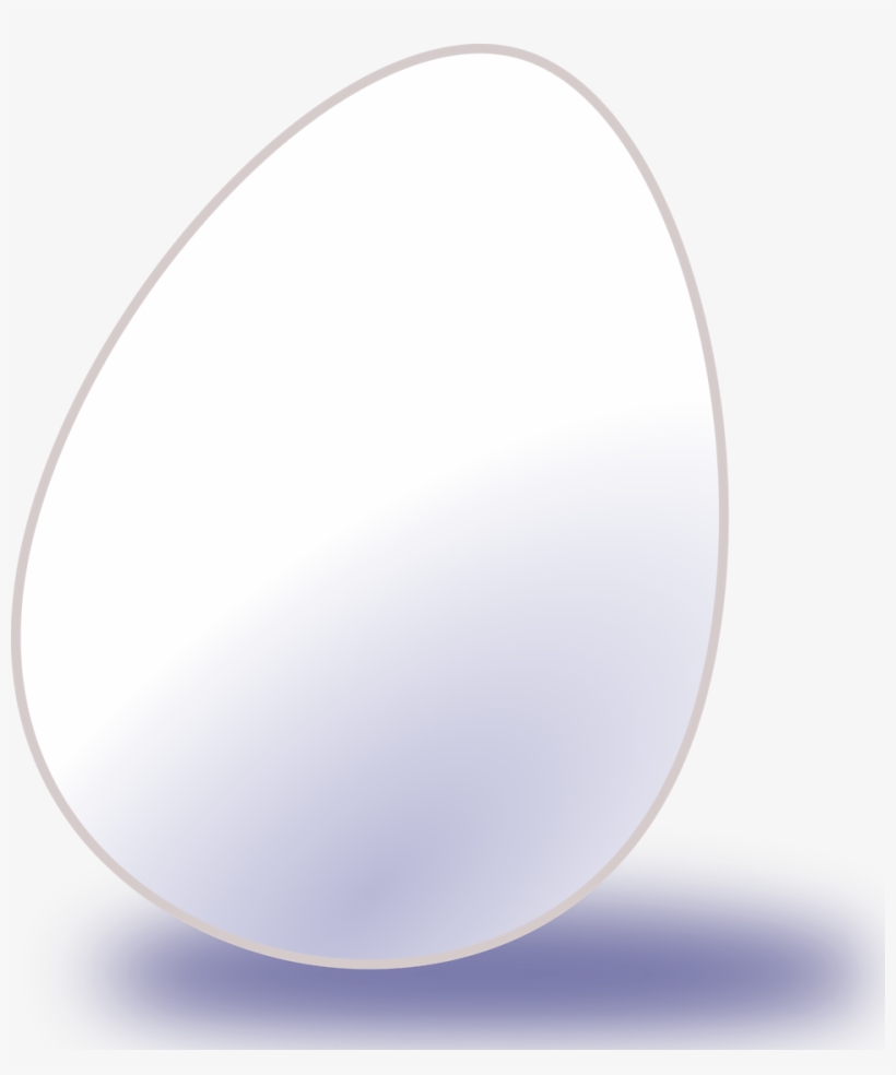 A minimalist white egg with soft shadow, rendered in clean vector style on light background.