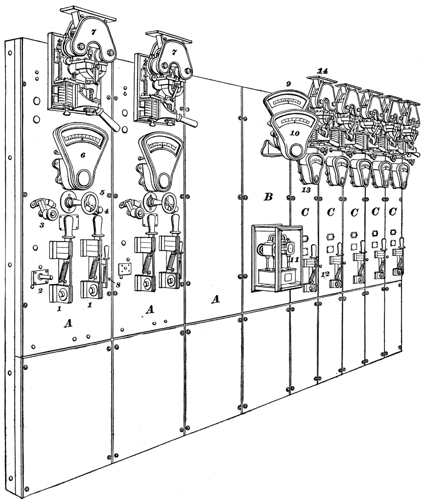 Historical Electrical Control Panel Diagram - Industrial Automation Blueprint
