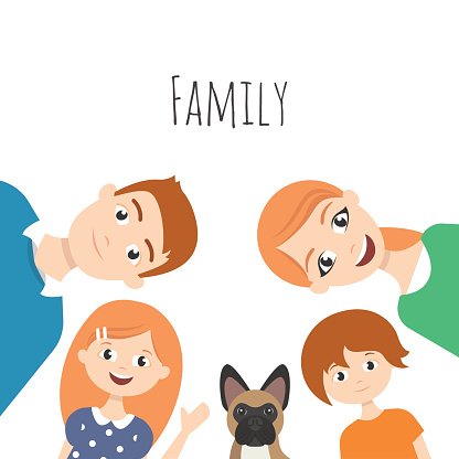 Happy Family Illustration - Free Vector Clipart for Websites & Blogs