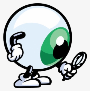 Eye Character Mascot - Curious Explorer with Magnifying Glass