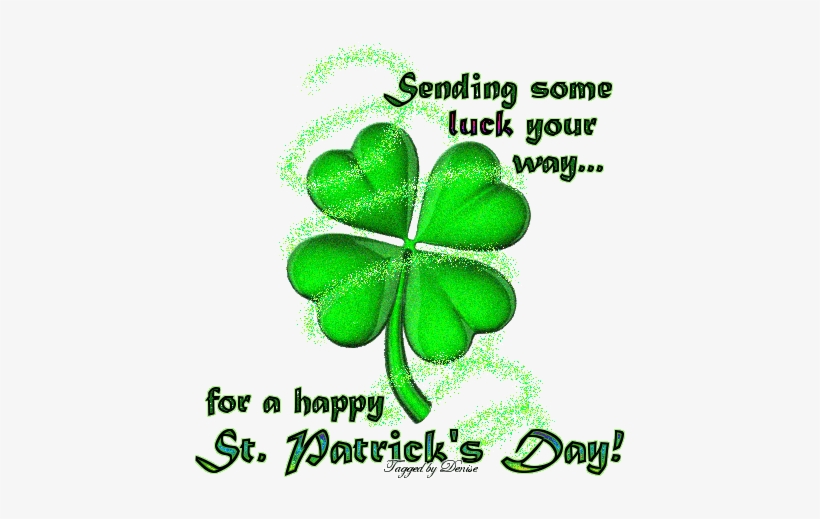 St. Patrick’s Day Greeting Card - Four-Leaf Clover Luck Message