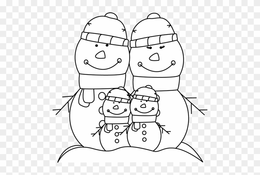 Snowman Family Coloring Page - Free Printable Winter Activity