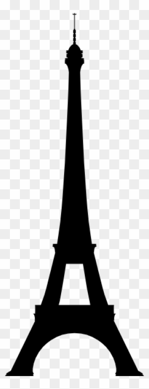 Silhouette of the Eiffel Tower, iconic iron lattice tower in Paris, France.