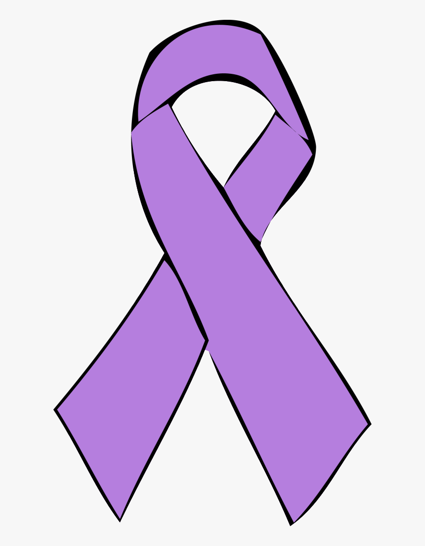 Purple awareness ribbon symbolizing support for various health and social causes including epilepsy, lupus, and domestic violence.