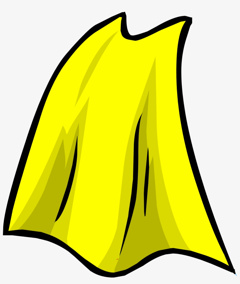 Yellow Superhero Cape Illustration - Free Clipart Download