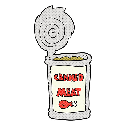 Canned Meat Illustration - Free Clipart for Food & Survival Content