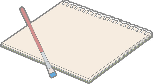 Premium Vector  Blank page of notebook, sketchbook, album. pencils are  near the notebook