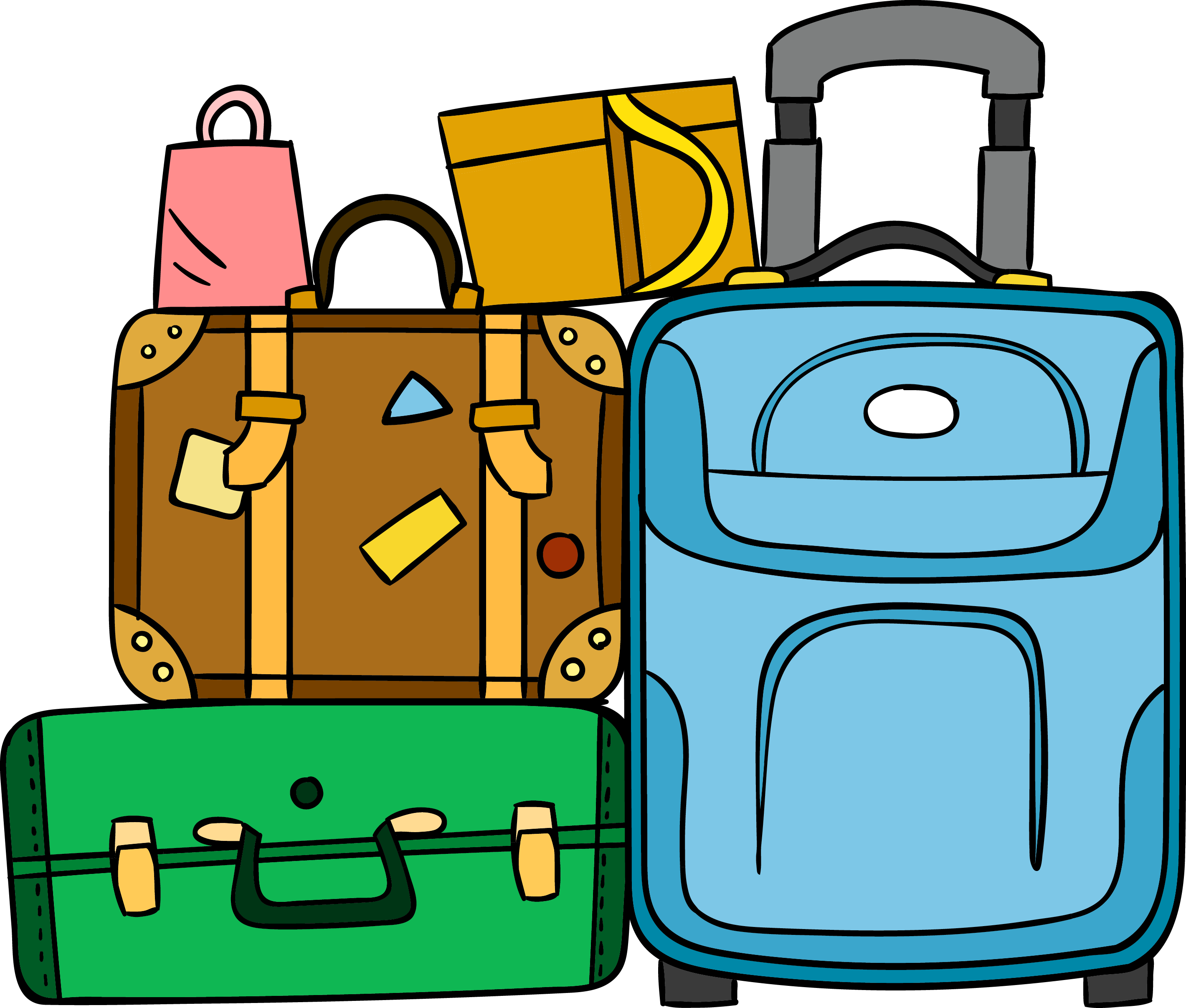 Suitcase Travel Baggage Hand Luggage Clip Art, PNG, 500x500px - Clip ...