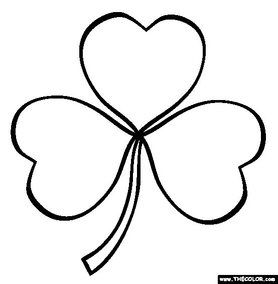 Shamrock Coloring Page - Free Printable Three-Leaf Clover Outline