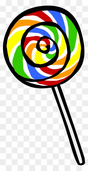 Rainbow Spiral Lollipop Illustration - Free Clipart Download