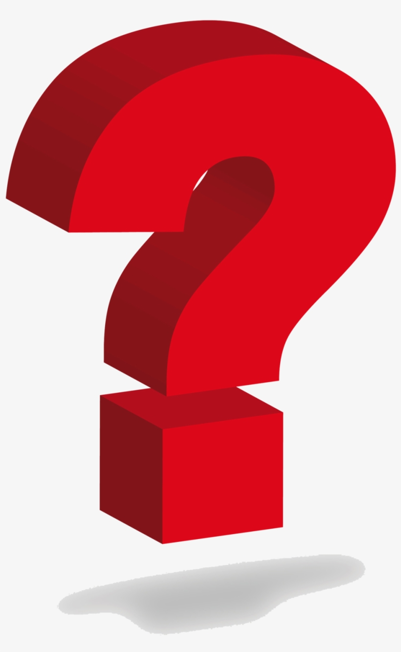 Red 3D Question Mark Icon - Visual Symbol of Inquiry and Uncertainty