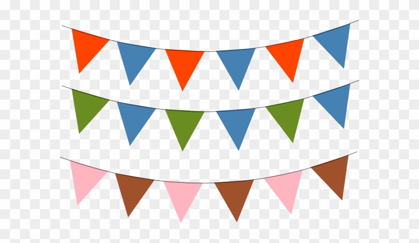 Colorful Bunting Flags PNG - Festive Party Decorations for Web & Print