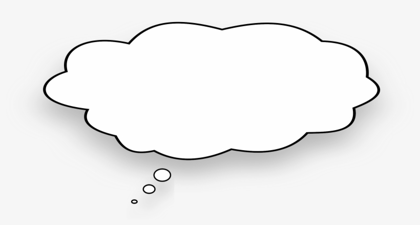 Blank thought bubble with trailing dots, symbolizing thinking or idea generation.