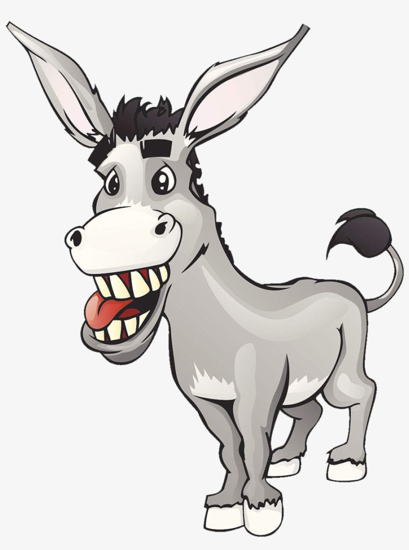 Friendly Cartoon Donkey Illustration - Free PNG Download