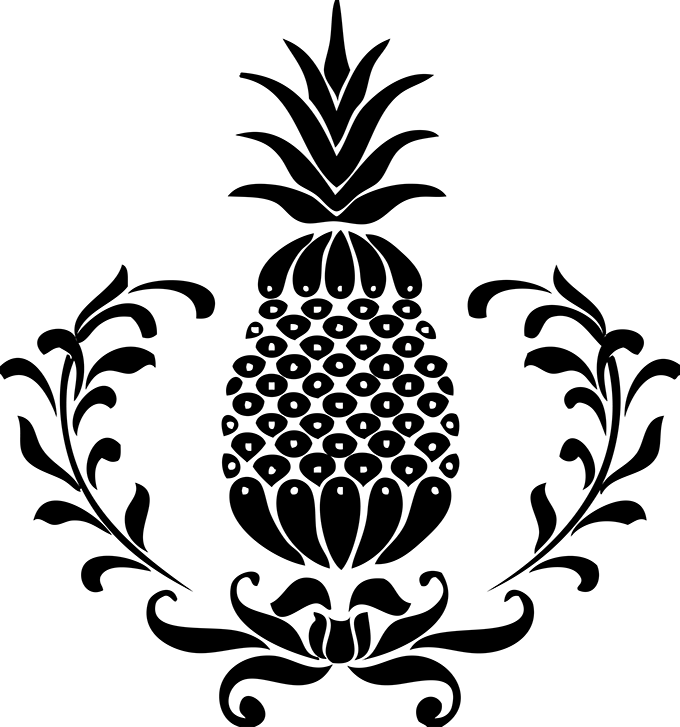 Abstract pattern of white dots and squares on a black background, arranged in a grid-like formation.