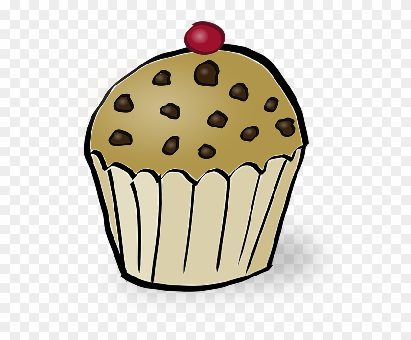 Delicious Chocolate Chip Muffin with Cherry Garnish | Bakery Treat