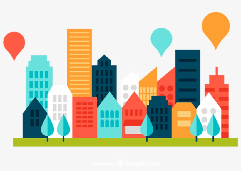 Flat Design City Vector Illustration Royalty Free SVG, Cliparts - Clip ...