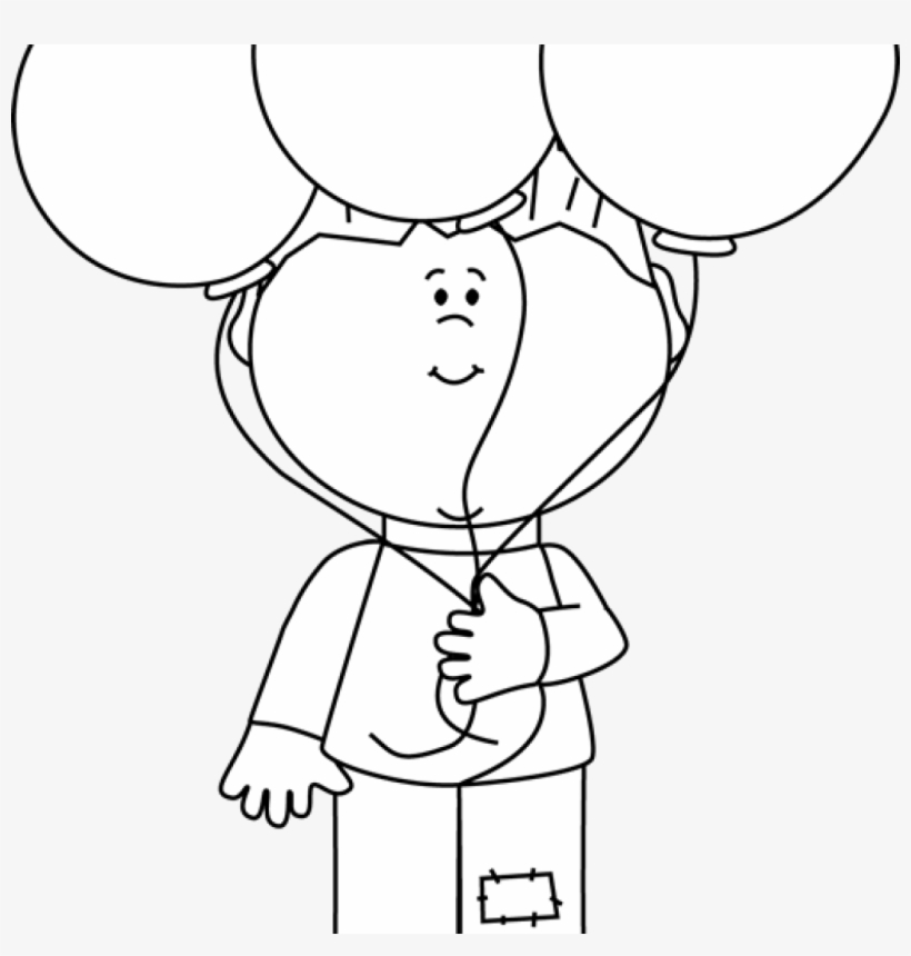 Free Coloring Page: Child with Balloons - Printable Activity for Kids