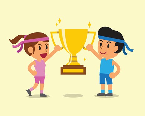 Illustration Of Cartoon Trophy Royalty Free SVG, Cliparts, Vectors