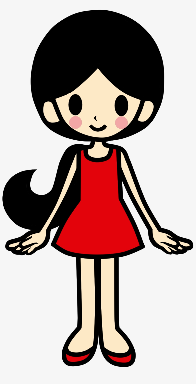 Cute Chibi Girl Illustration - Free Clipart for Creative Projects