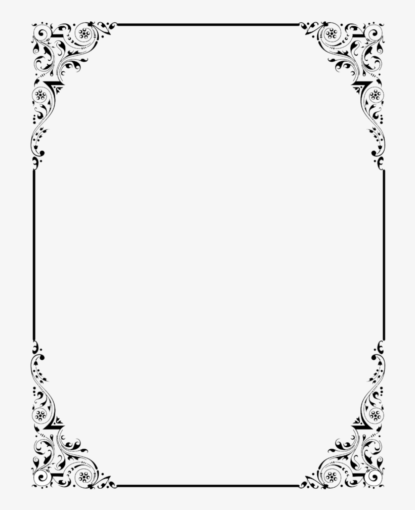 Ornate Floral Border Frame - Free Downloadable Decorative Template