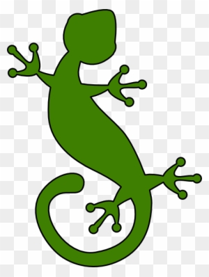 Green Gecko Silhouette Clipart - Free Vector Illustration