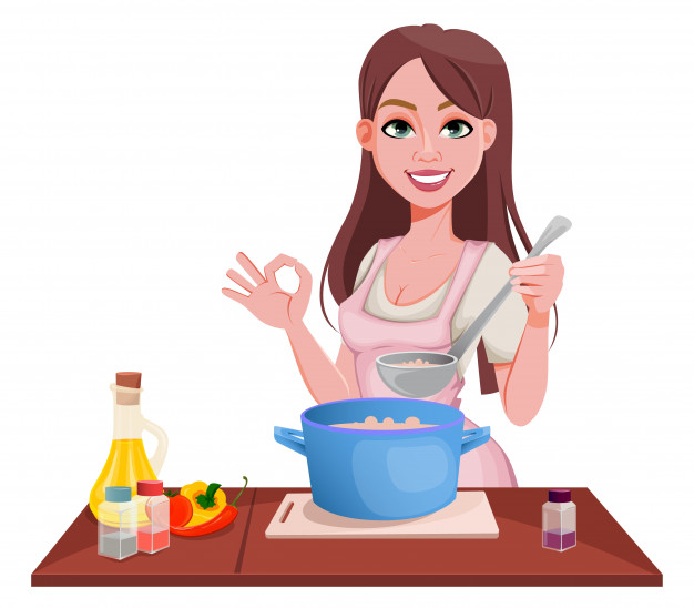 Food Clipart - woman-cooking-in-the-kitchen-clipart - Classroom - Clip ...