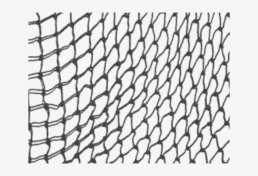 Black diamond-patterned netting with knotted intersections, shown in close-up against white background.