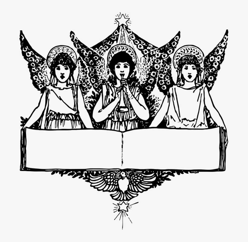 Angelic Choir Illustration - Vintage Religious Art for Worship & Design
