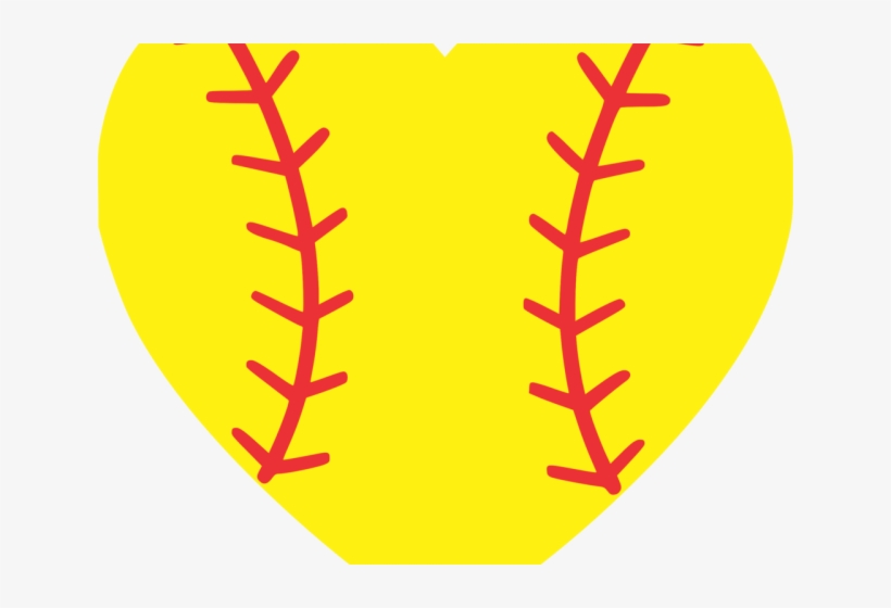 Heart Softball Clipart - Free Download for Sports & Team Designs