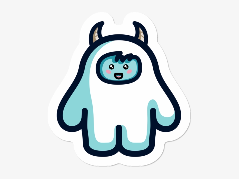 Adorable Yeti Sticker - Playful Monster Design for Merch & Digital Use