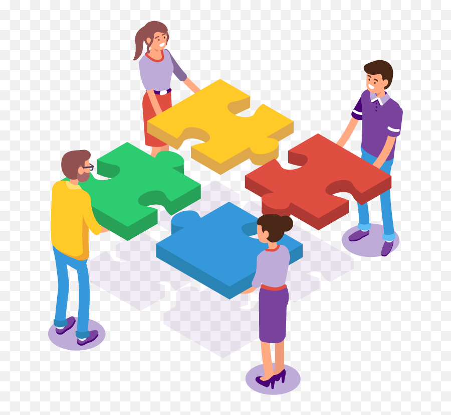 Team Collaboration and Problem Solving with Puzzle Pieces - Visual Concept