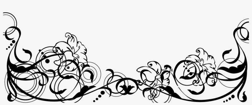 Ornate Floral Scroll Border - Free Decorative Design Element